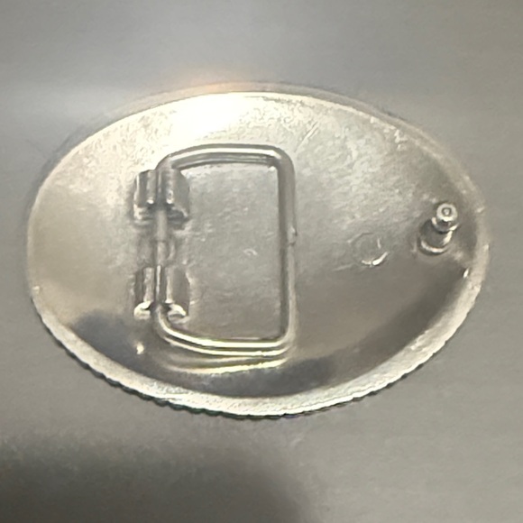 Justin Boots Silver Oval Belt Buckle Women’s or Kids - Picture 2 of 3